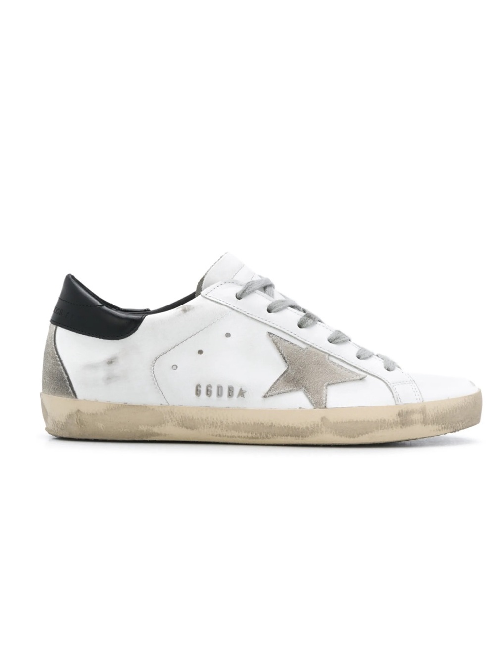 Golden Goose Superstar Low-Top Sneakers in White/Ice/Black
